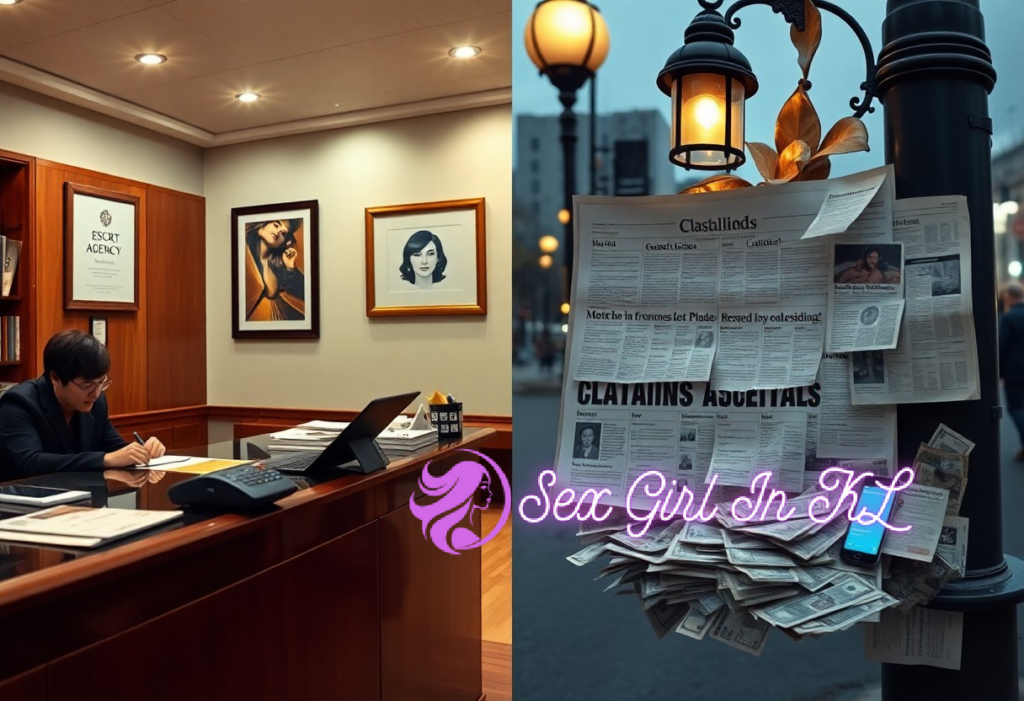 Man in office desk writing, newspaper and money on pole outside